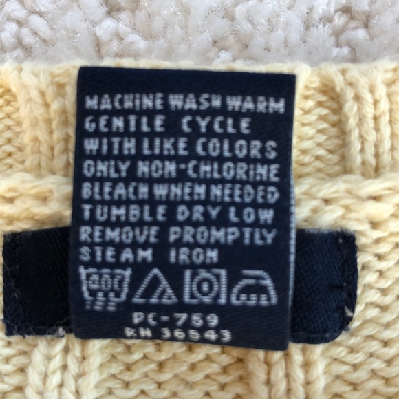 Izod Yellow Cable Knit Sweater - Final Price - Picture 3 of 4